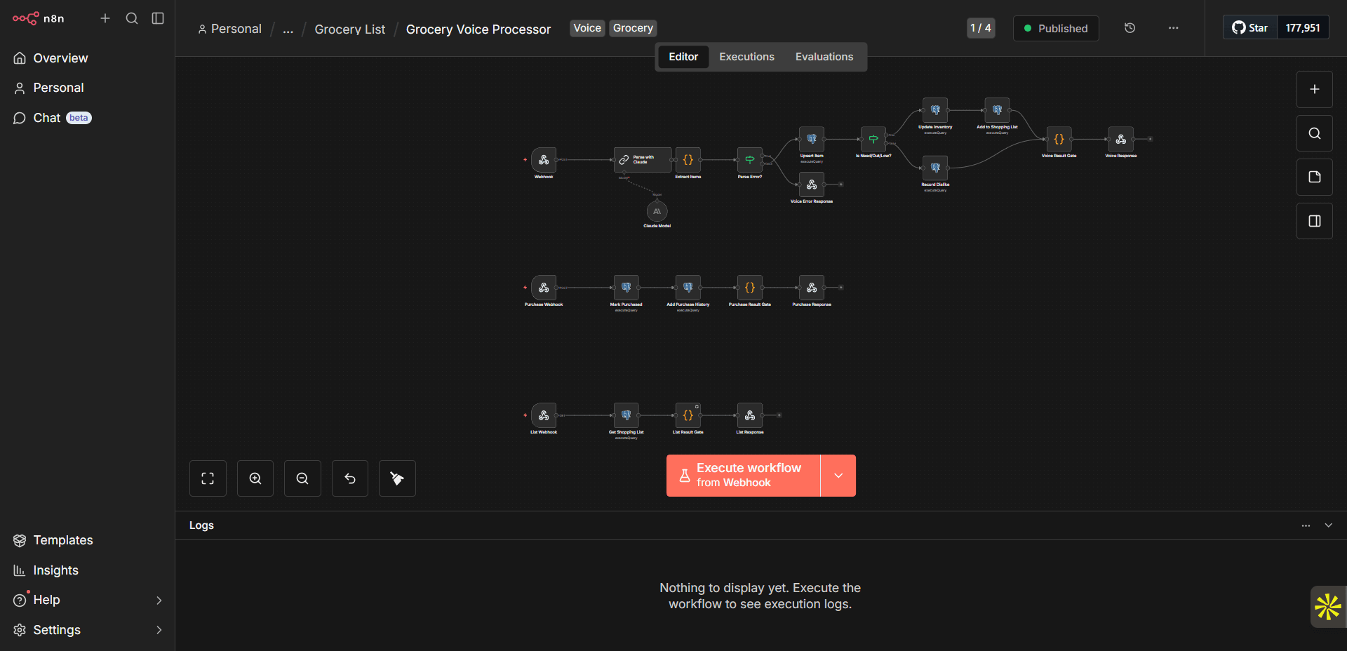 Grocery Voice Processor screenshot 1