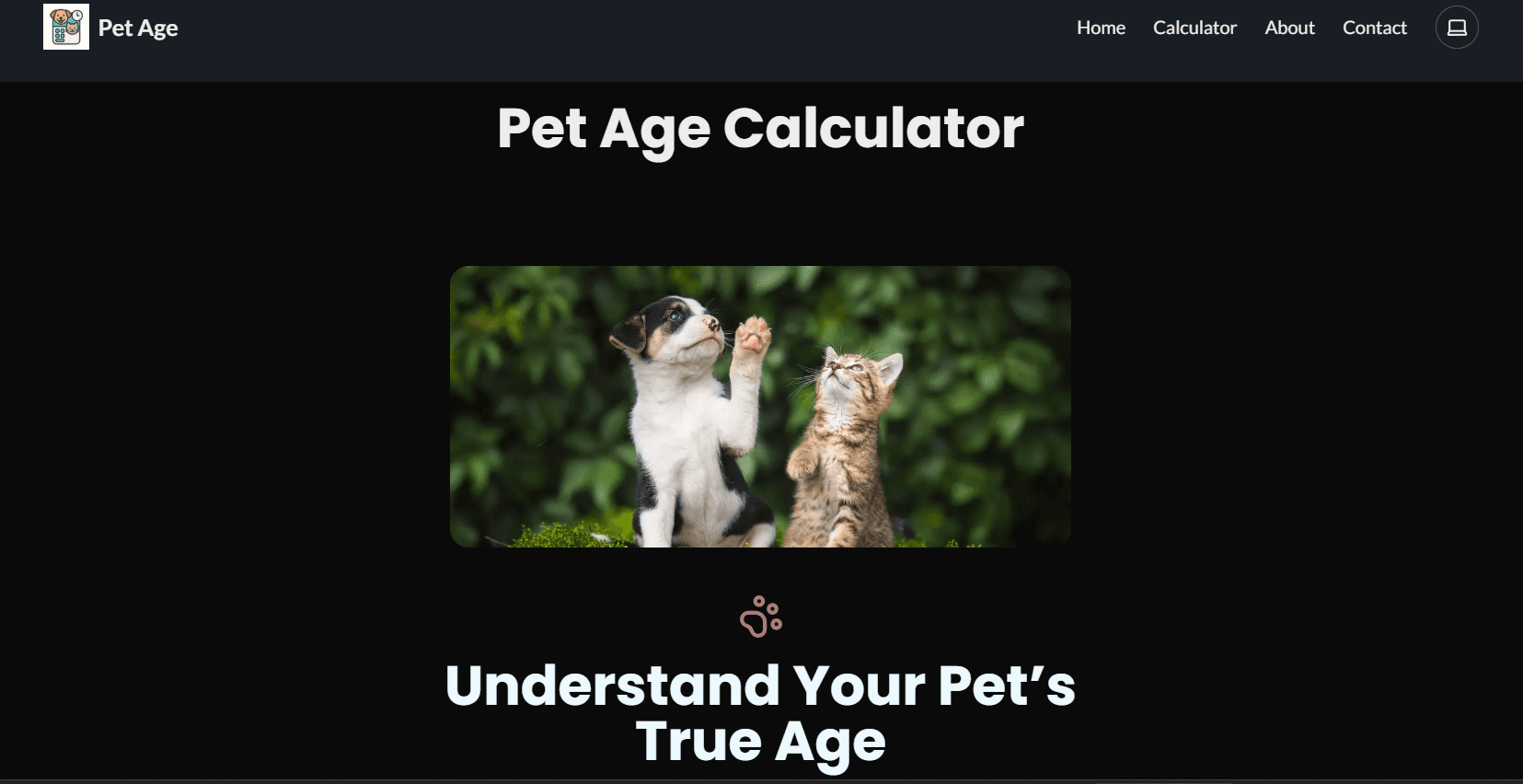 Pet Age Calculator screenshot
